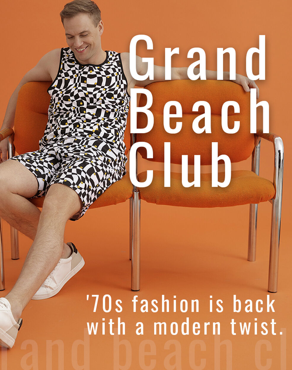 Grand Beach Club '70s fashion is back with a modern twist. The new GBC collection brings you some of the most loved eclectic prints and vibrant patterns of the era in modern styles and fits