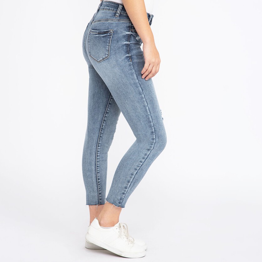 LIMITLESS Women's Destroyed Ankle Skinny Jeans LIMITLESS Women's Destroyed Ankle Skinny Jeans
