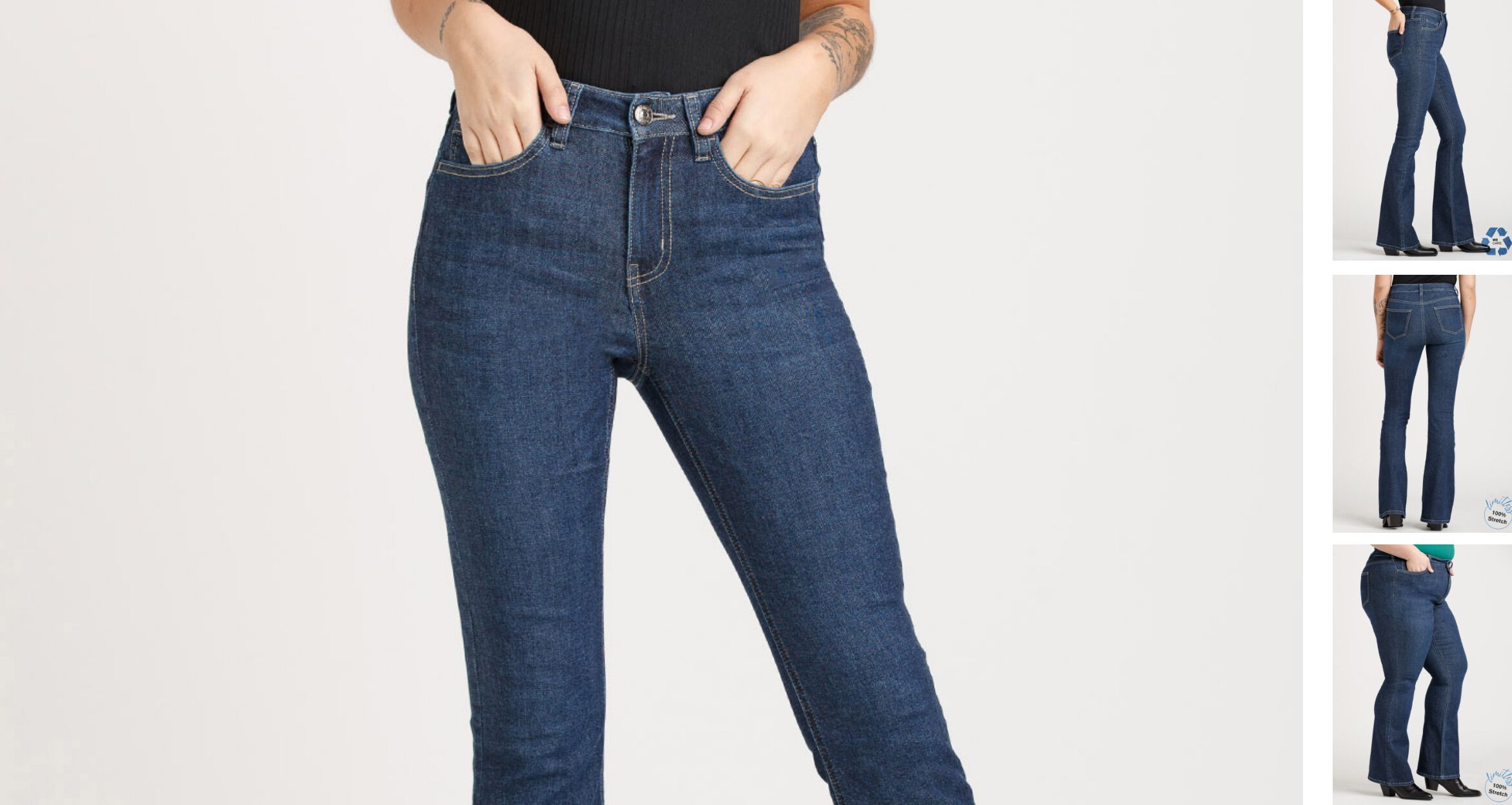Dark wash flare jeans