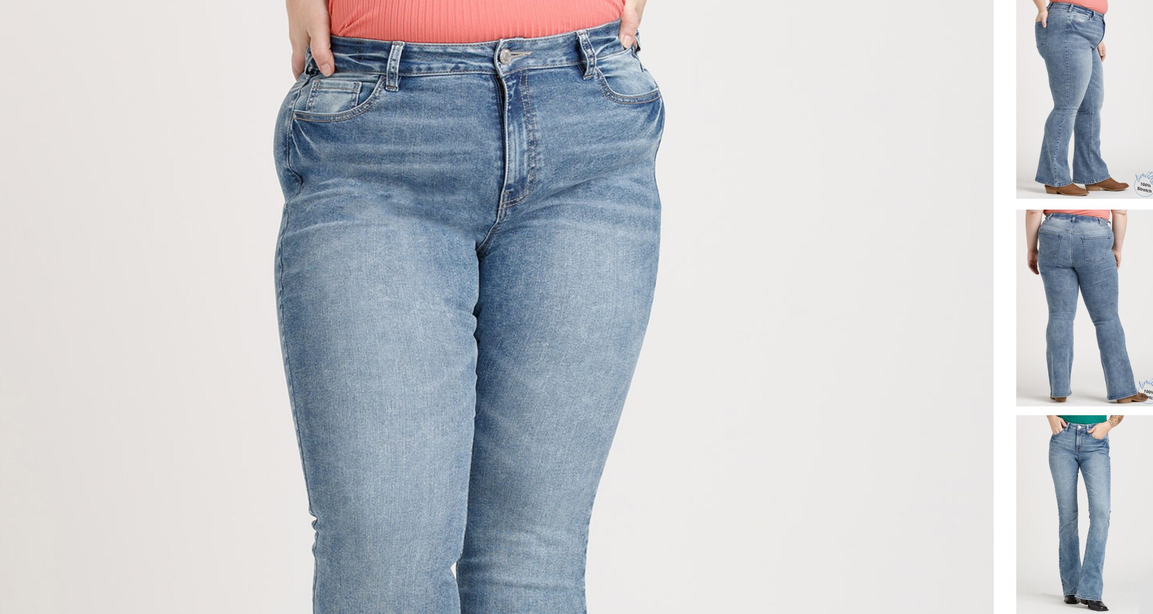 Light wash flare limitless jean