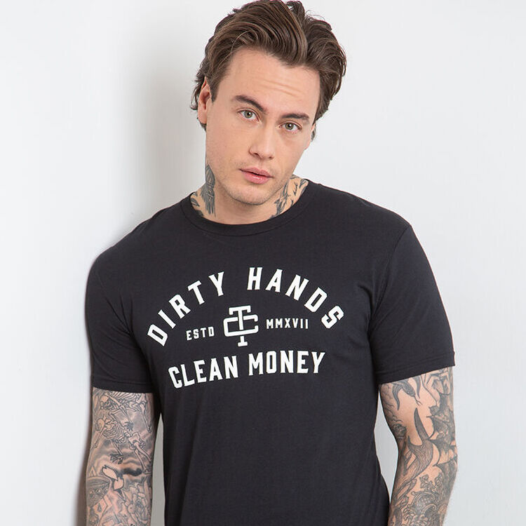 TROLL CO Men's Dirty Hands Clean Money Tee
