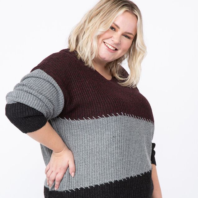 Women's Colour Block Sweater