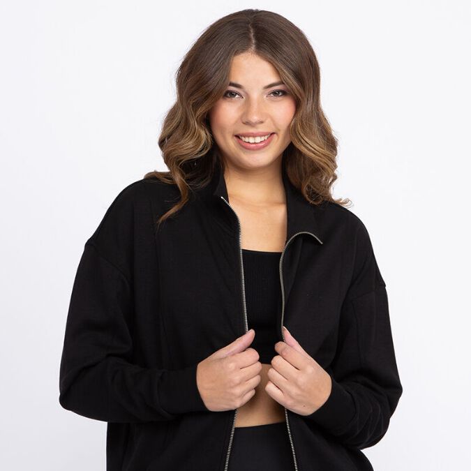 Women's Mock Neck Zip Front