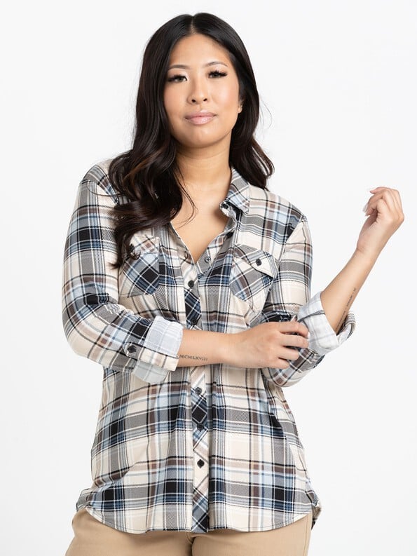 Warehouse One Knit Plaid Flannel