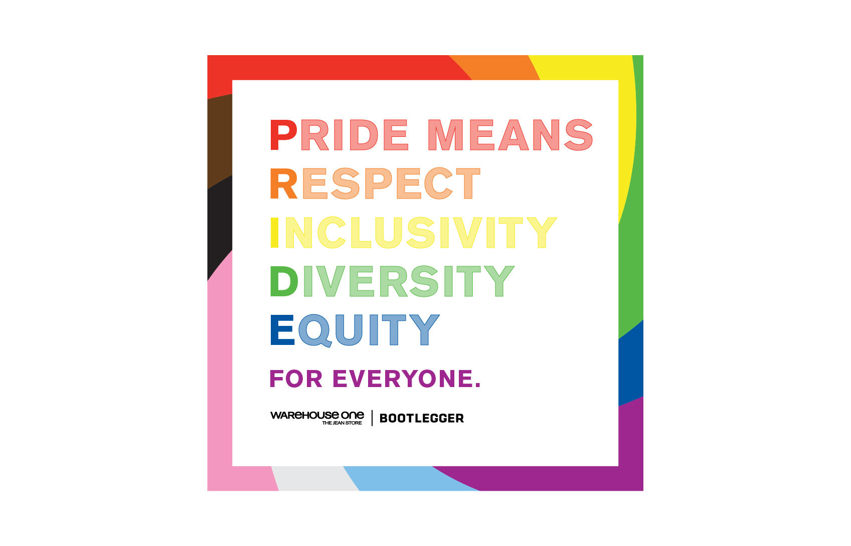 Warehouse One X Pride jeans