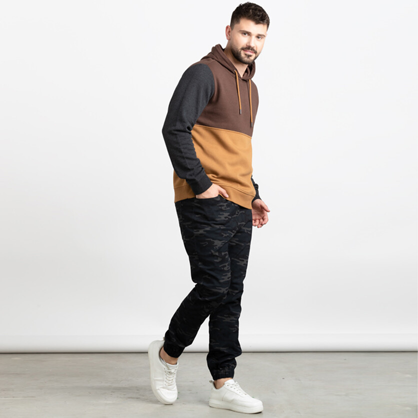 MEN'S BLACK CAMO STRETCH TWILL JOGGER MEN'S BLACK CAMO STRETCH TWILL JOGGER