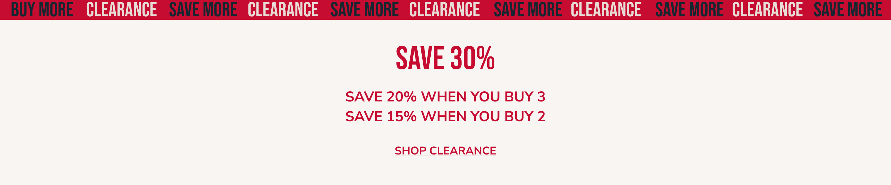 Clearance: Buy 4+ and Save 40% 