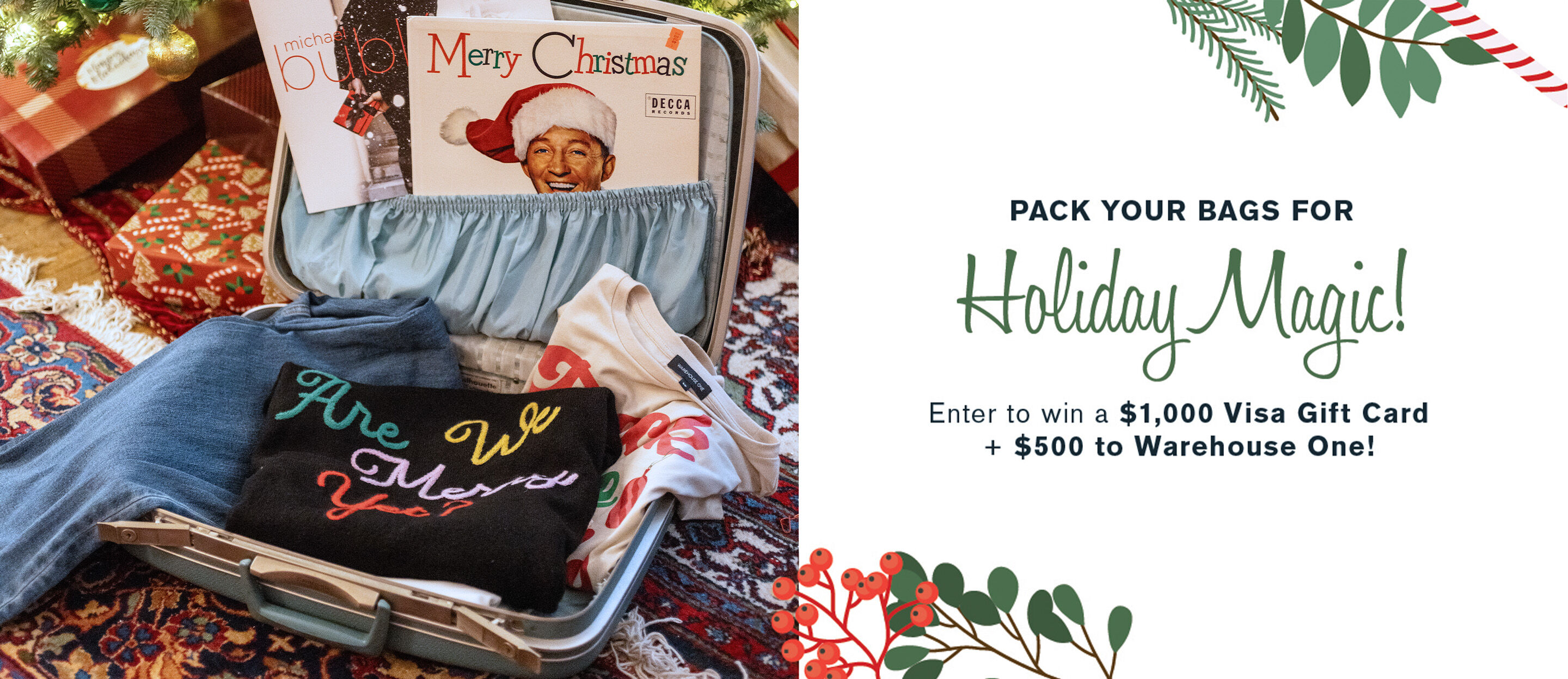 Enter to Win a $1,000 Visa Gift Card + $500 to Warehouse One