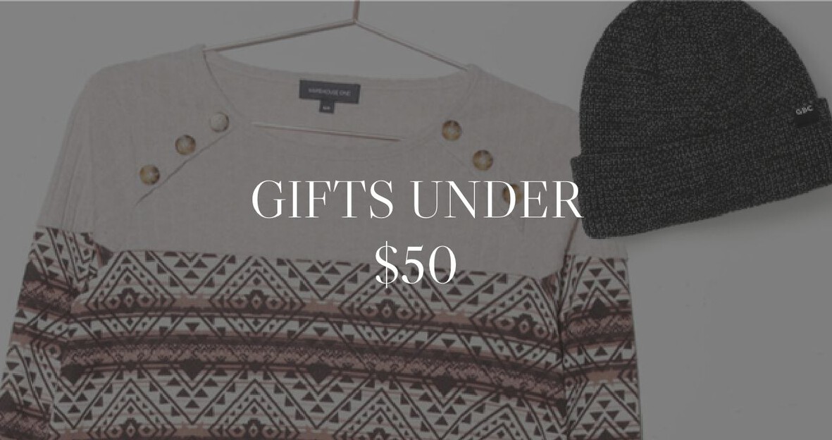 Warehouse One Holiday Gifts Under $50