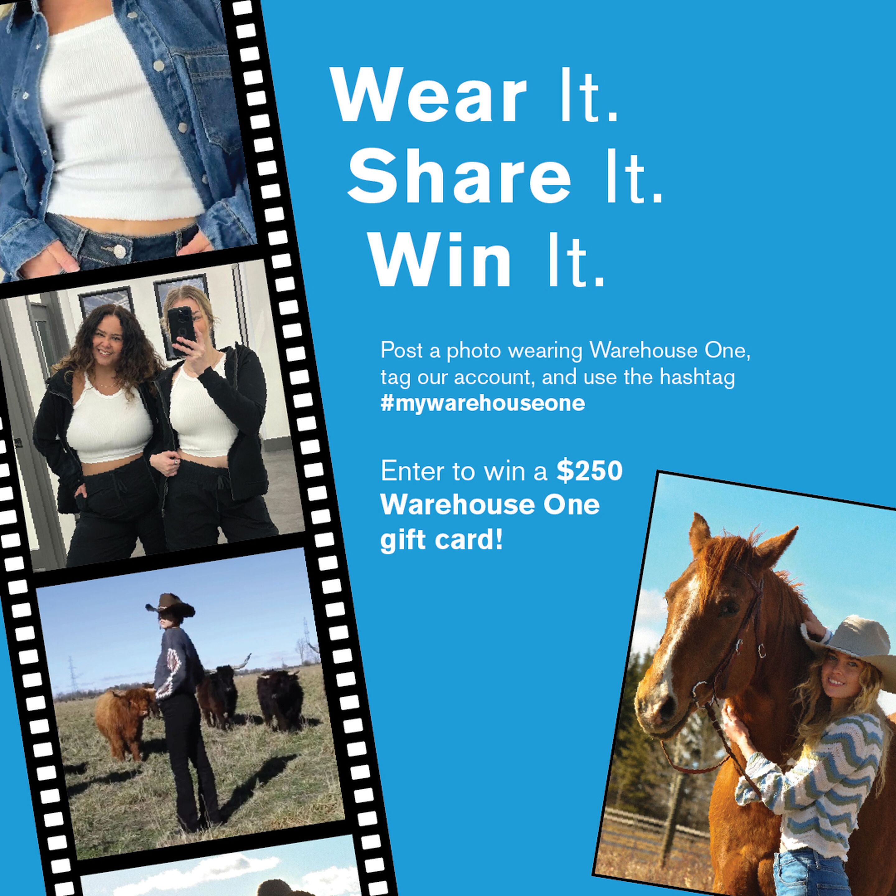 wear it, share it. win it