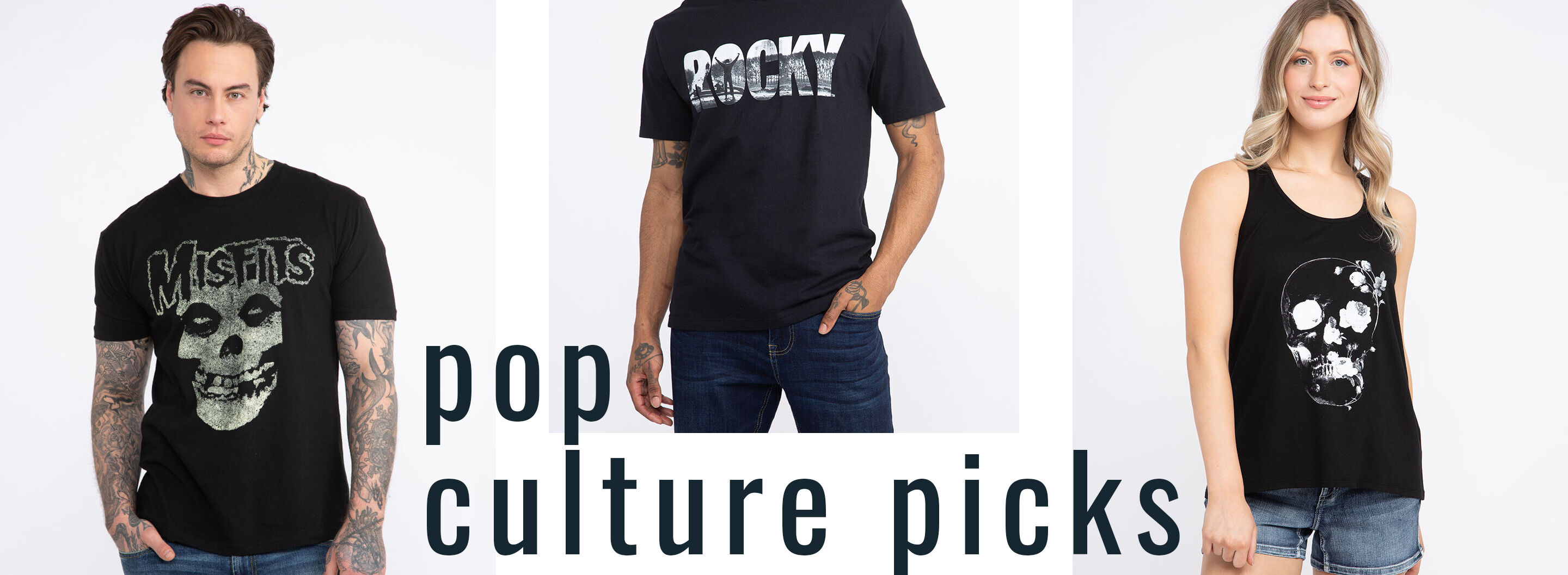 Pop culture picks- Express yourselves with our new graphic tees & tanks