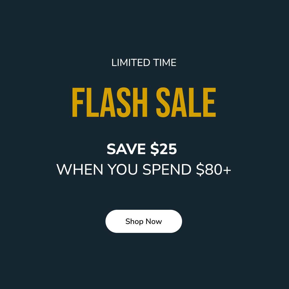 Save $25 When You Spend $80