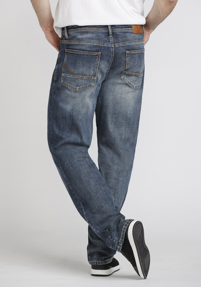 Men's Medium Wash Relaxed Straight Jeans Image 2