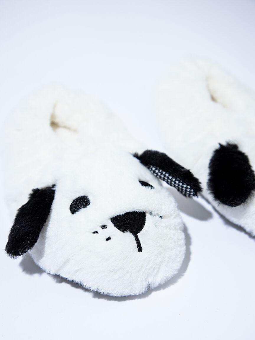 Women's White Dog Slipper