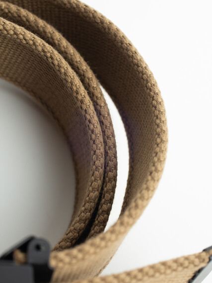 Men's Solid Tan Webbed Belt Men's Solid Tan Webbed Belt Image 3