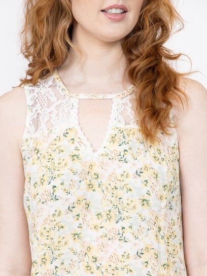 Women's Ditsy Floral Keyhole Tank Women's Ditsy Floral Keyhole Tank