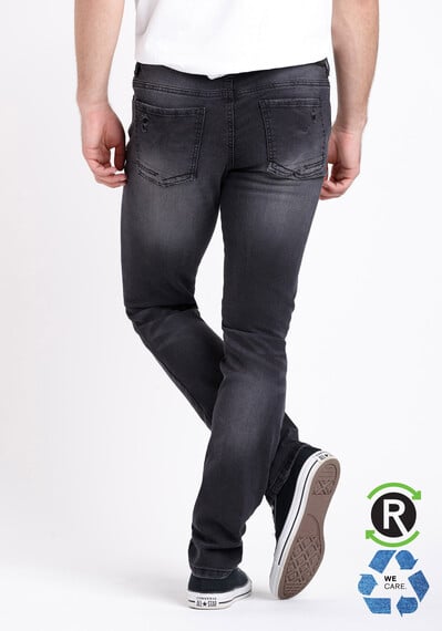 Men's Destroyed Washed Skinny Jeans Image 2