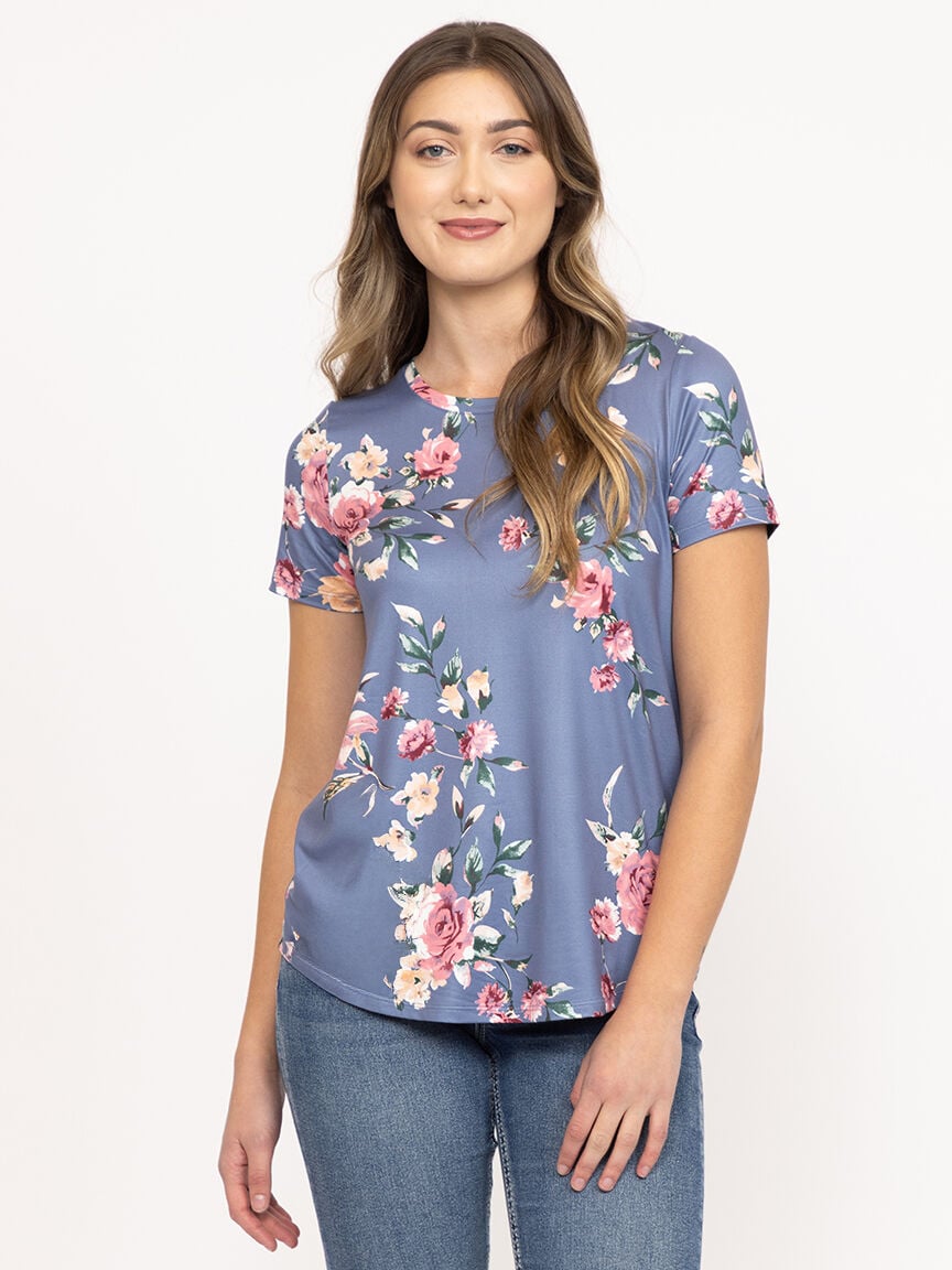 Women's Floral Crew Neck Tee