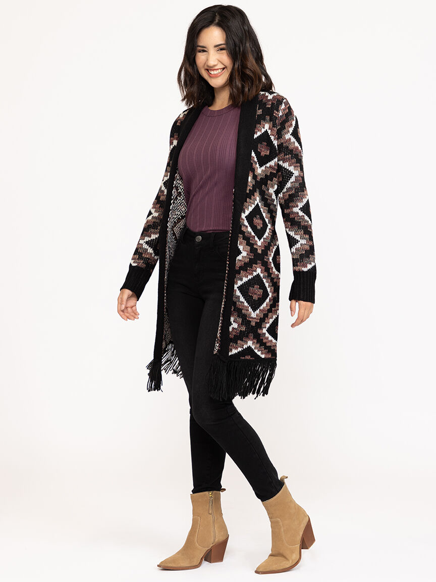Women's Geometric Cardigan