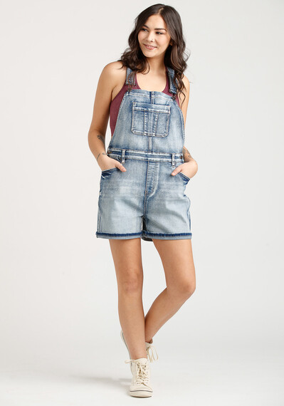 Women's Cuffed Denim Relaxed Fit Shortall Women's Cuffed Denim Relaxed Fit Shortall Image 1