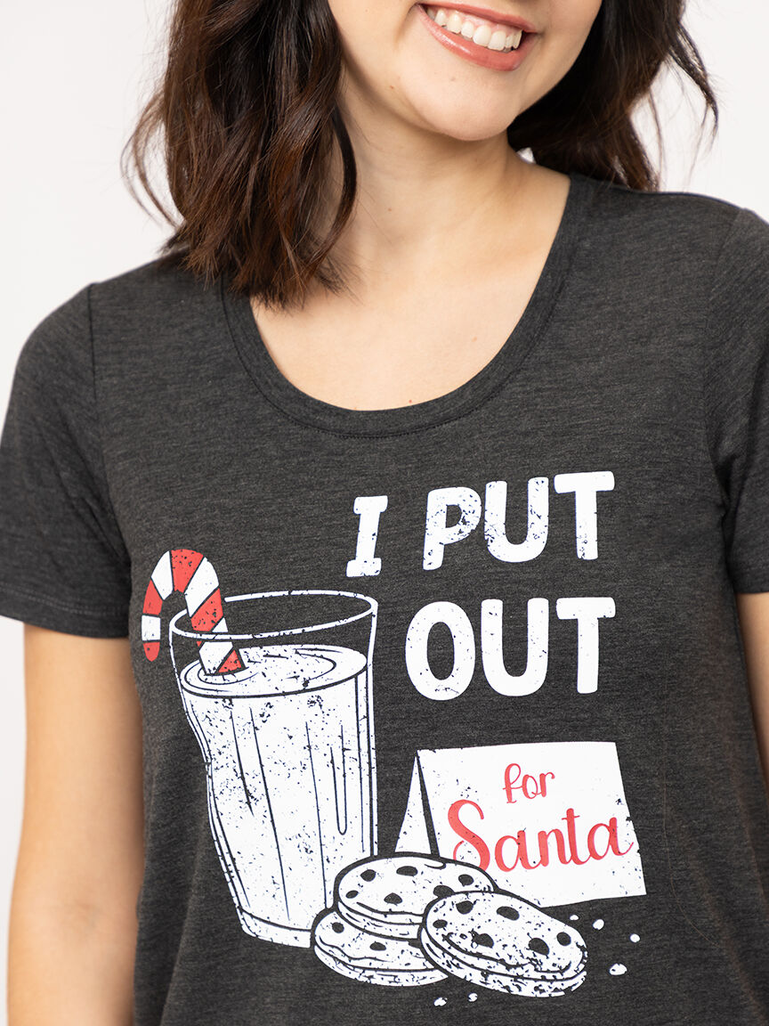 Women's Put Out For Santa Scoop Neck Tee