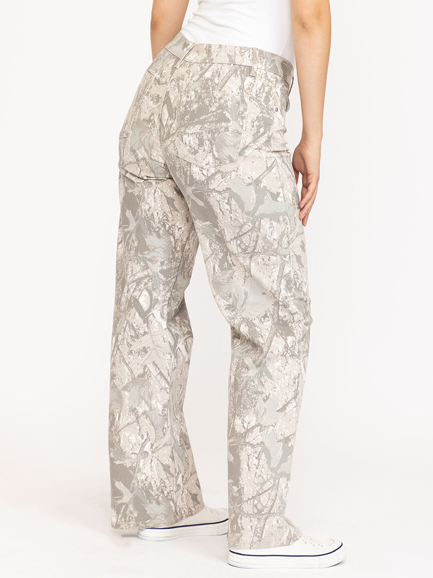 Women's Camo Canvas Wide Leg Pant