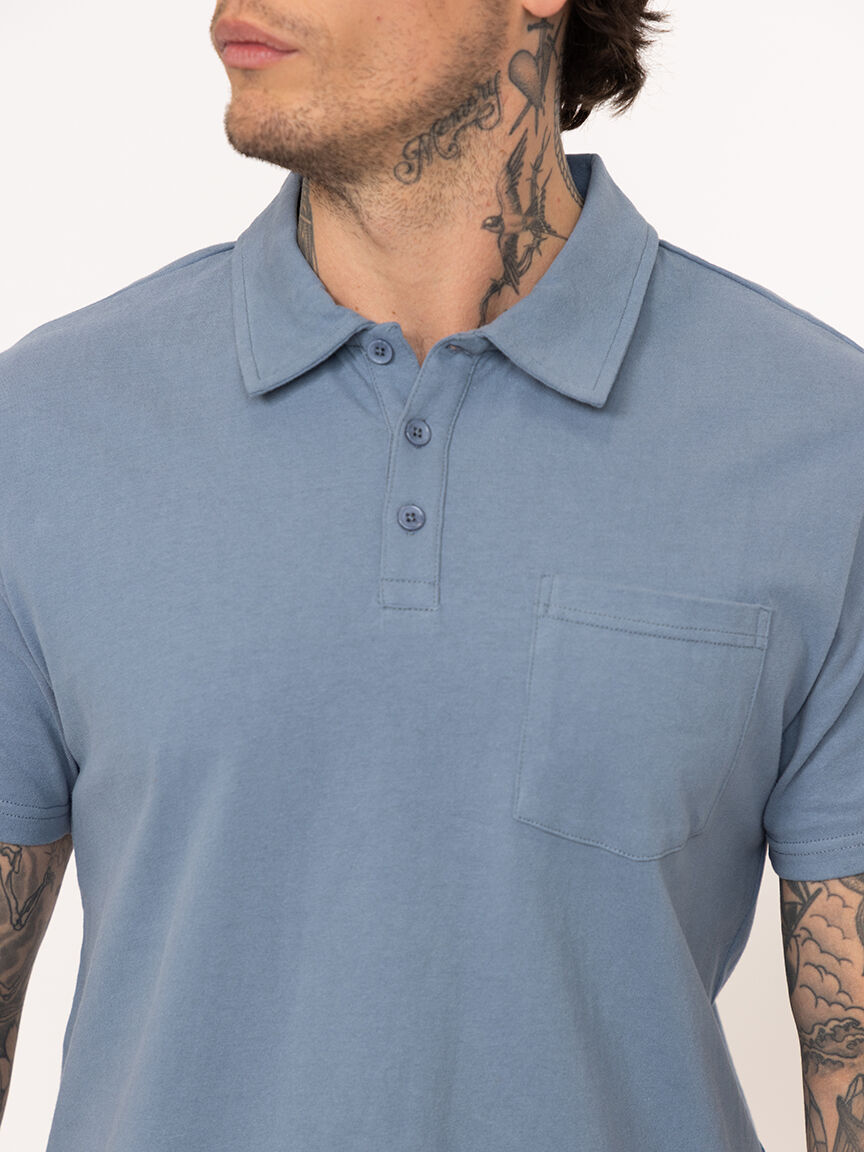 Men's Washed Polo Tee