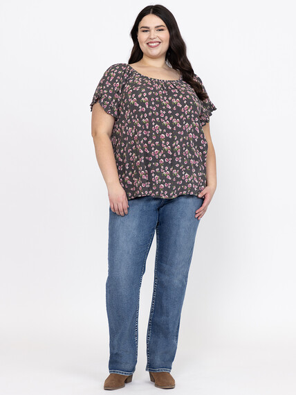 Women's Floral Peasant Top Warehouse One