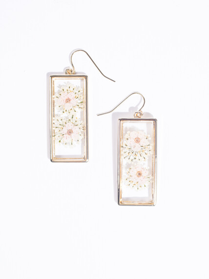 Women's Pressed Flower Earrings Women's Pressed Flower Earrings Image 1