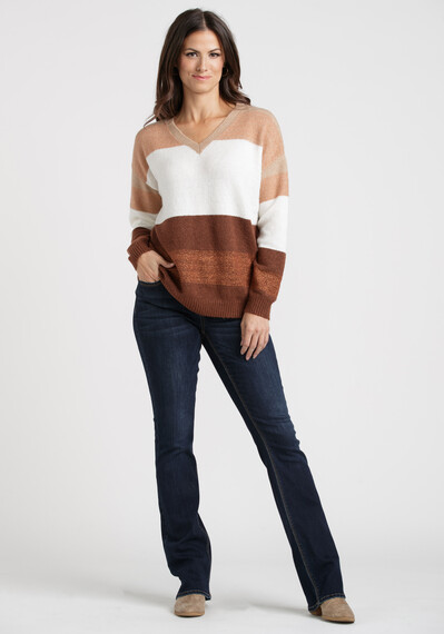 Women's Shimmer Stripe Sweater Image 4