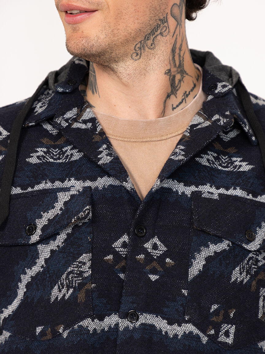 Men's Geometric Flannel Shirt