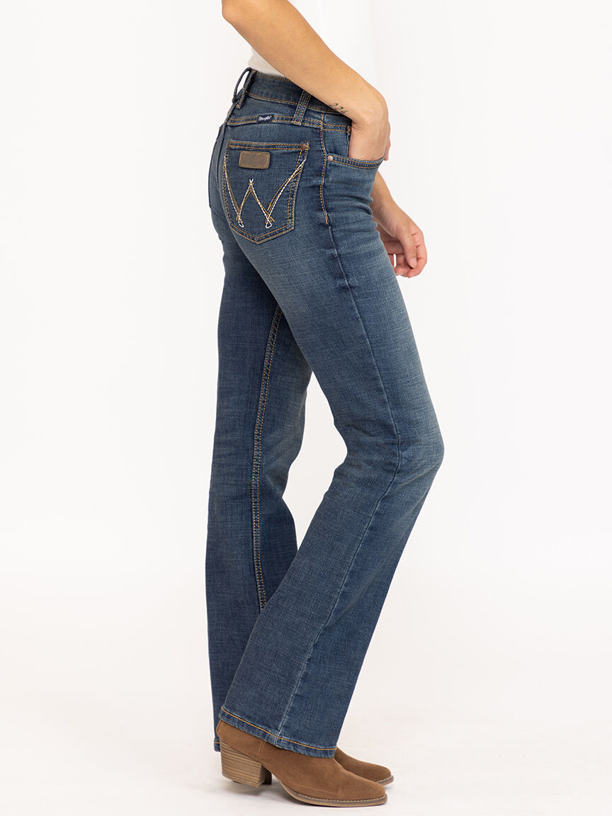 Women's Medium Wash Retro Mae Mid Rise Bootcut Jeans