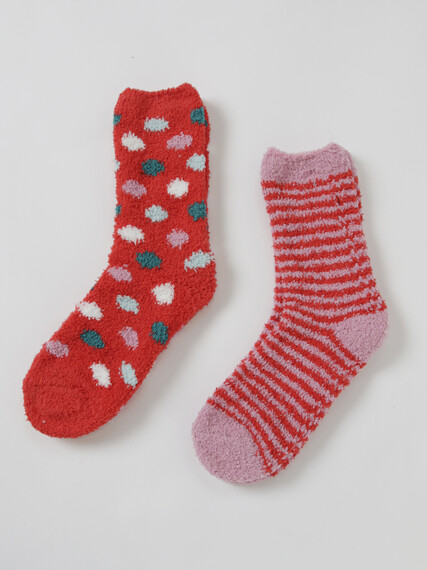 Women's Plush Crew Socks Image 1