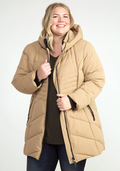Women's Quilted Hooded Parka Image 1