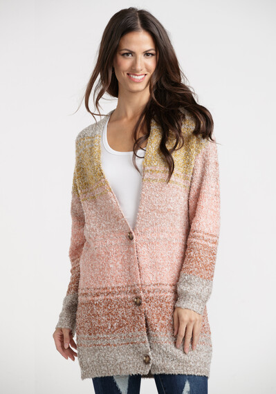 Women's Ombre Button Front Cardigan Image 1