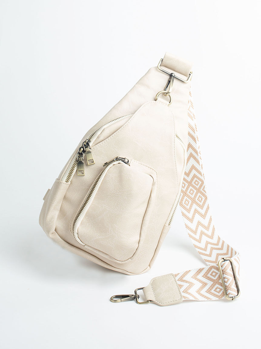 Women s Sling Bag with Woven Strap Warehouse One