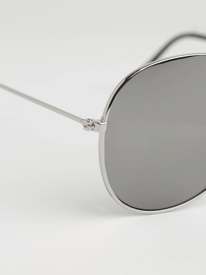 Men's Chrome Frame Sunglasses