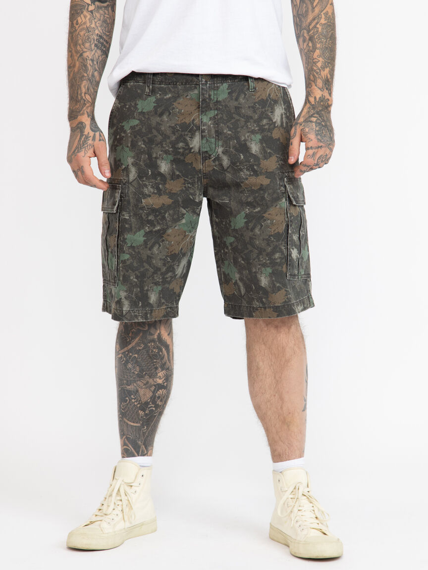 Men's Washed Camo Cargo Short