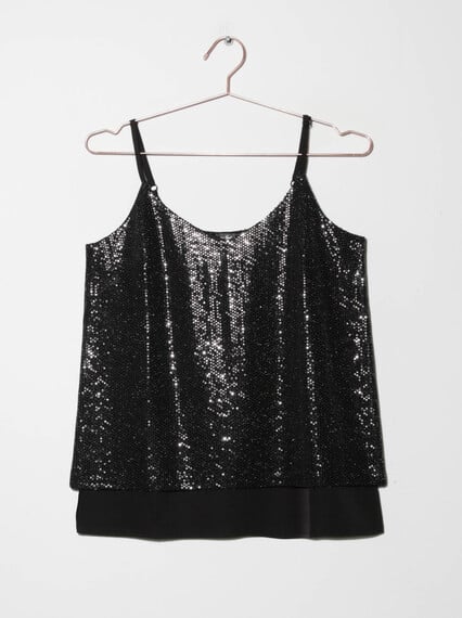 Women's Sequin Strappy Tank Image 5