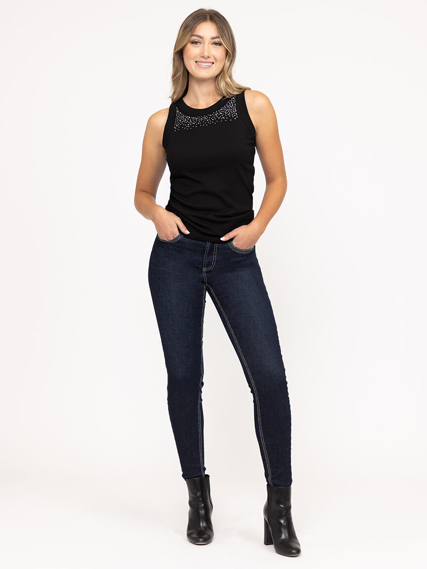 Women's Rib Embellished Tank