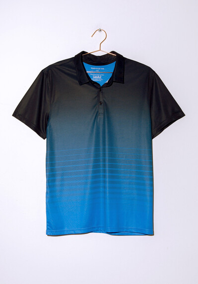 Men's Athletic Ombre Polo Shirt Image 4
