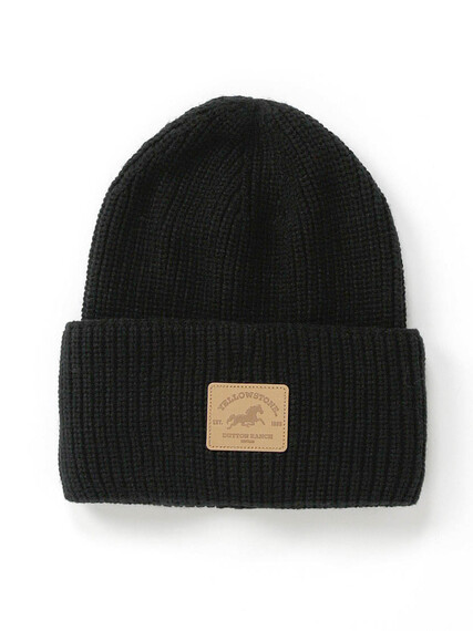 Yellowstone Rib Knit Patch Beanie Yellowstone Rib Knit Patch Beanie Image 4