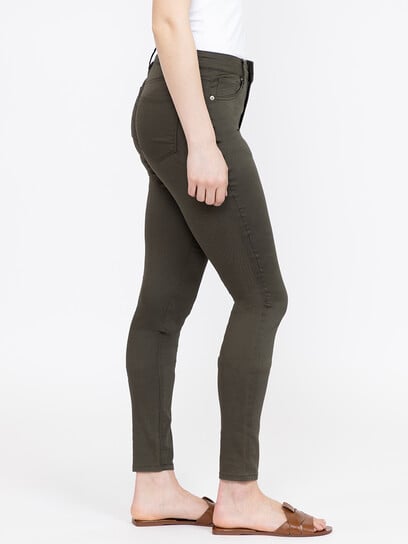 Women's Dark Olive Color Skinny Pants Women's Dark Olive Color Skinny Pants