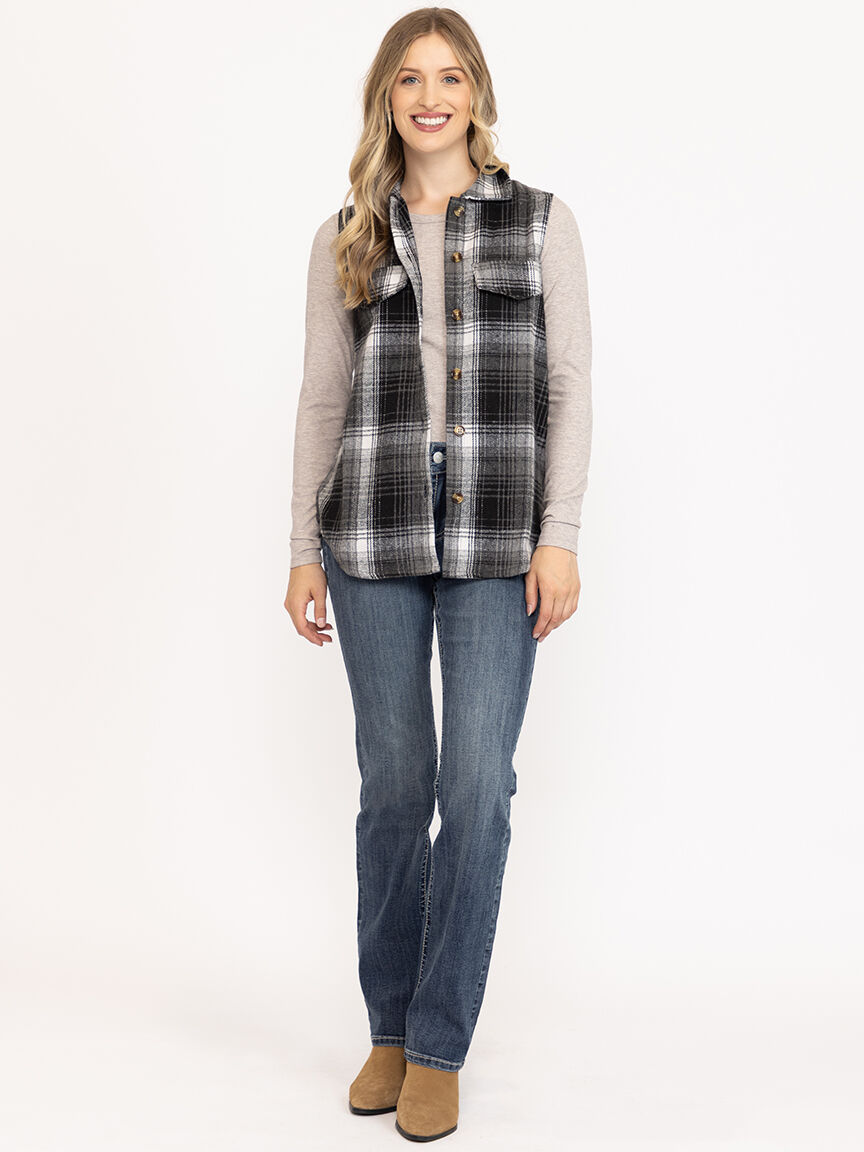Women's Plaid Vest