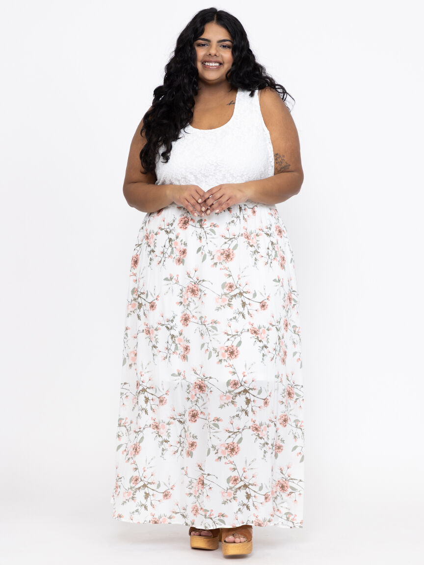 Women's Lace Top Maxi Dress Warehouse One Women's Lace Top Maxi Dress Warehouse One
