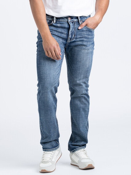 Men's Vintage Wash Slim Straight Jeans Image 2