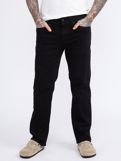 Men's Black Relaxed Straight Jeans