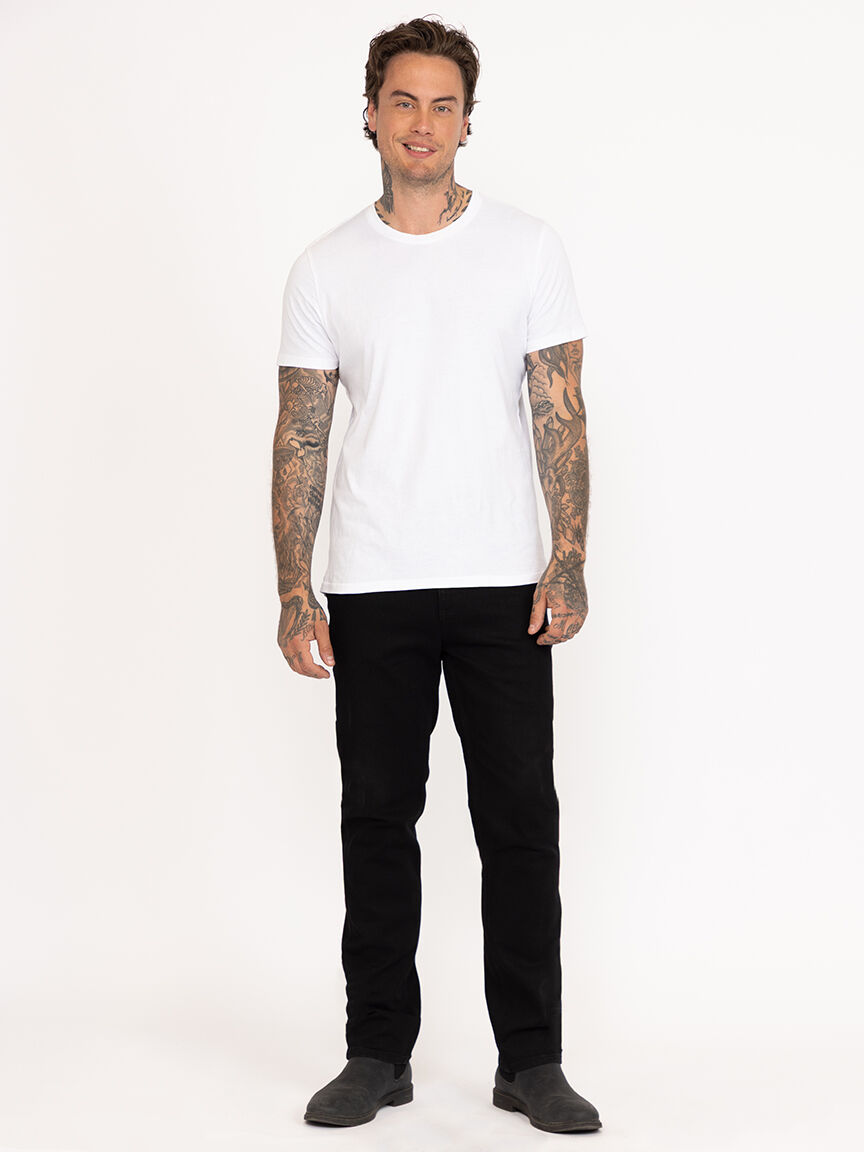 Men's Black Relaxed Slim Jeans