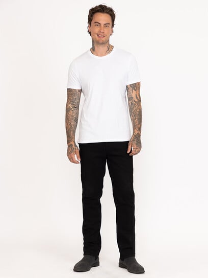 Men's Black Relaxed Slim Jeans Men's Black Relaxed Slim Jeans