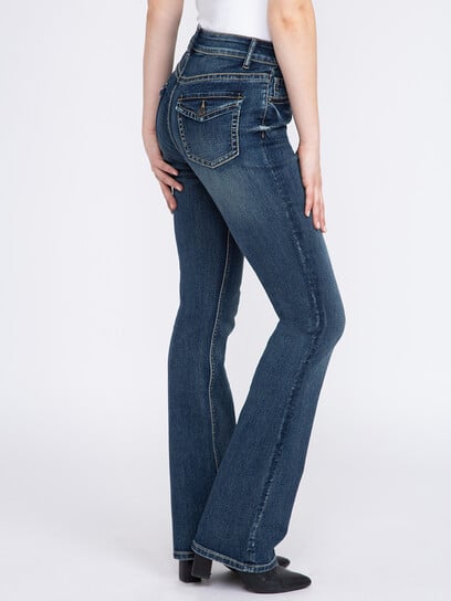 Women's Flap Pocket Baby Boot Jeans